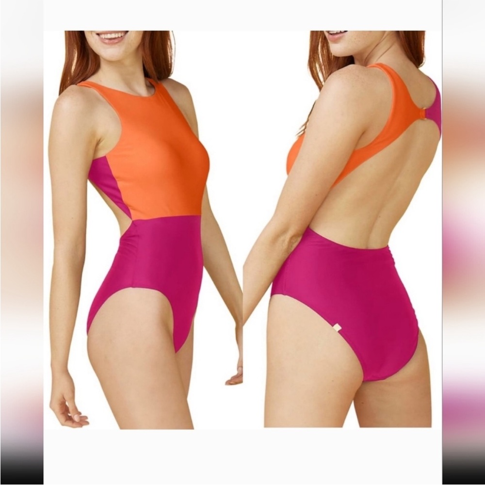 Pink + Orange Summersalt swimsuit